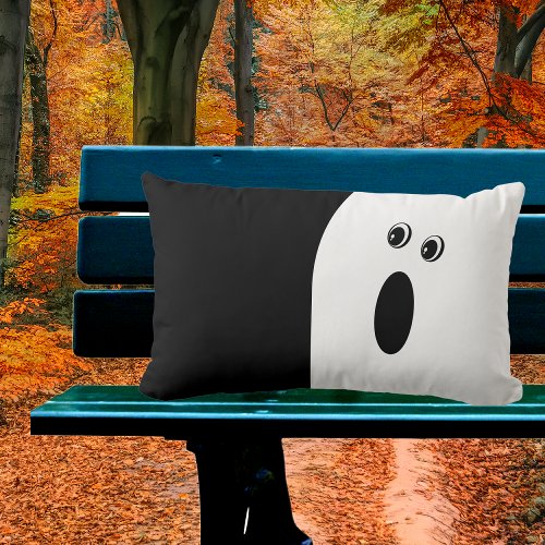 Modern Minimalistic Abstract Ghost Halloween  Lumb Lumbar Pillow