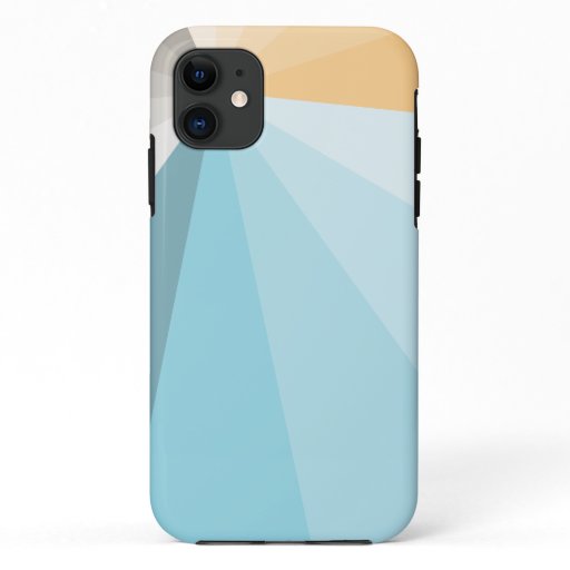 Modern minimalistic blue orange pattern  iPhone 11 case