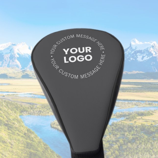 Modern Minimalistic Company Logo/any Image | Gray  Golf Head Cover (Creator Uploaded)