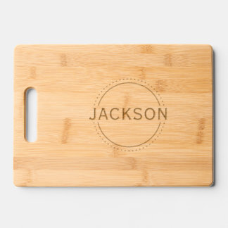 Modern Minimalistic Custom Monogram  Engraved Cutting Board