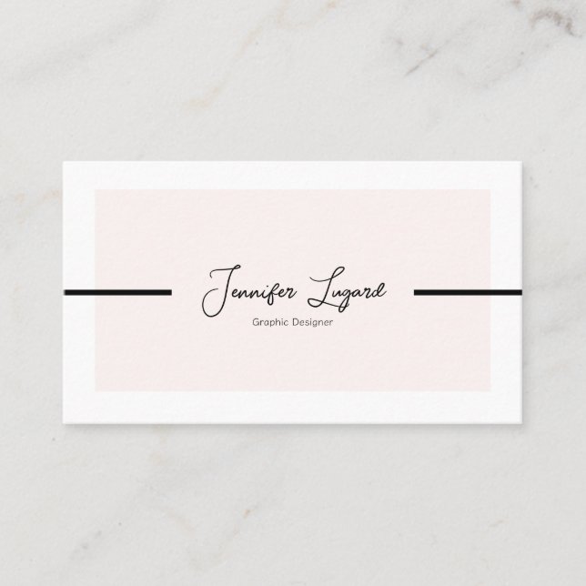 Modern Minimalistic Customizable Business Card (Front)