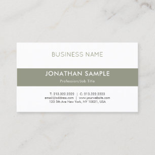 Modern Minimalistic Design Elegant Plain Trendy Business Card