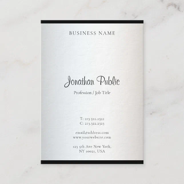 Modern Minimalistic Design Simple Template Elegant Business Card | Zazzle