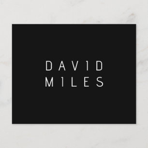 Modern Minimalistic Editable Name Black & White Flyer