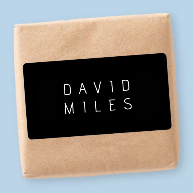 Modern Minimalistic Editable Name | Black & White Label (Creator Uploaded)