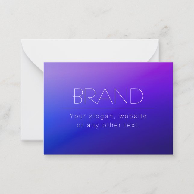 Modern Minimalistic Editable Name | Black & White Note Card (Front)