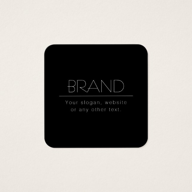 Modern Minimalistic Editable Text | Black & White (Front)