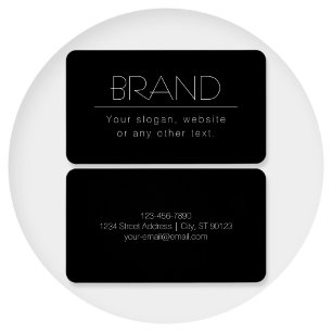 Modern Minimalistic Editable Text Black & White