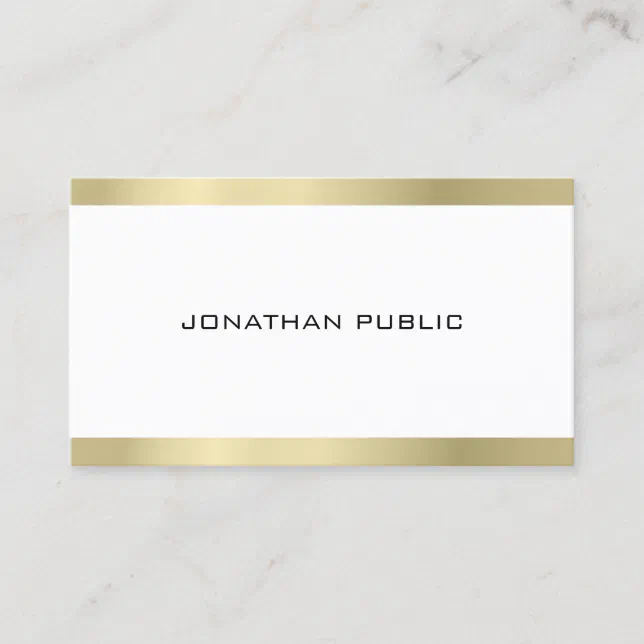 Modern Minimalistic Elegant Design Trendy Plain Business Card | Zazzle