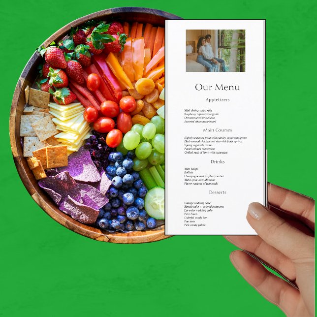 Modern Minimalistic Elegant Photo Dinner Menu (Creator Uploaded)