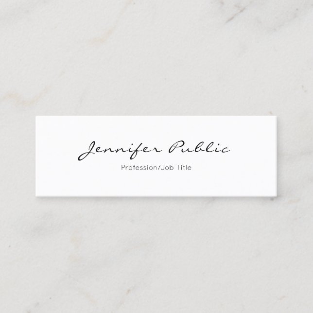 Modern Minimalistic Elegant Professional Plain Mini Business Card (Front)