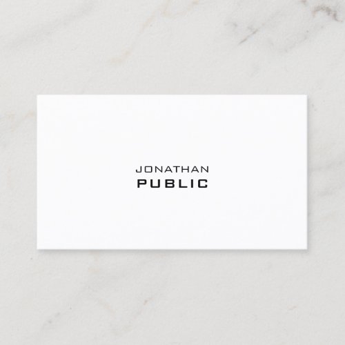 Modern Minimalistic Elegant Professional Simple Business Card