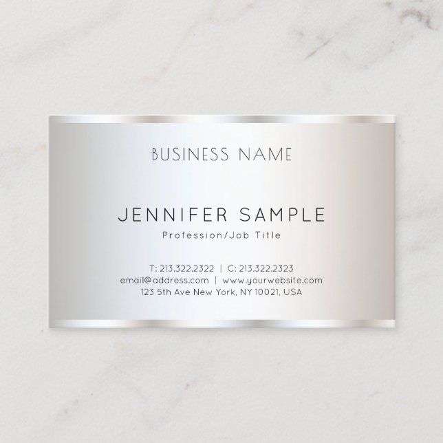 Modern Minimalistic Elegant Professional Template Business Card (Front)