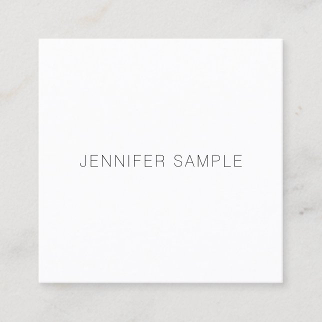 Modern Minimalistic Elegant Template Professional Square Business Card (Front)