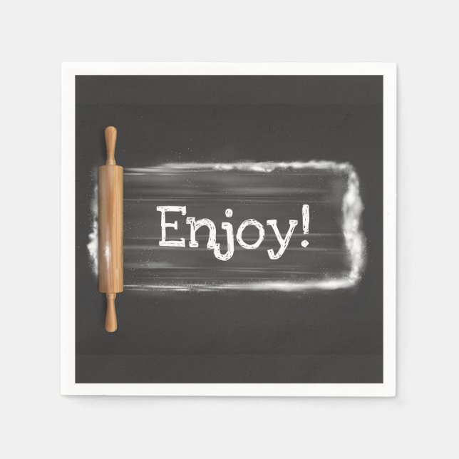 Modern minimalistic enjoy  napkins (Front)