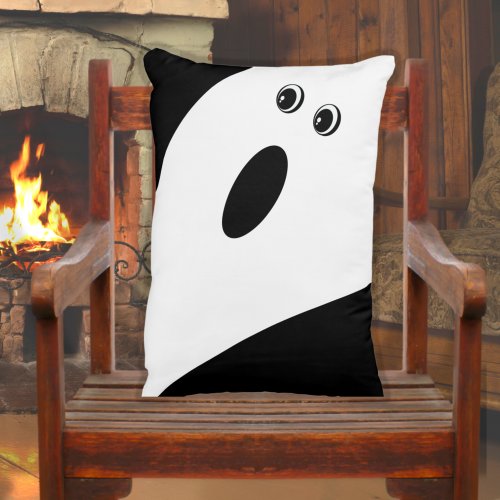 Modern Minimalistic Ghost Halloween  Accent Pillow