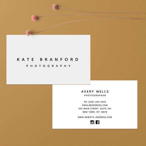 Modern Minimalistic Gray Professional Business Card