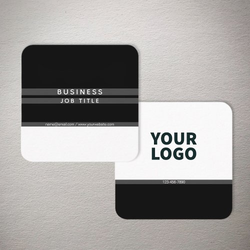 Modern Minimalistic Horizontal Stripes Square Business Card