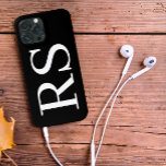 Modern Minimalistic Initials Monogram  Case-Mate  iPhone 13 Case<br><div class="desc">This design is also available on other phone models. Choose Device Type to see other iPhone, Samsung Galaxy or Google cases. Some styles may be changed by selecting Style if that is an option. This design may be personalized in the area provided by changing the photo and/or text. Or it...</div>