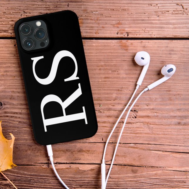 Modern Minimalistic Initials Monogram  Case-Mate  iPhone Case (Creator Uploaded)