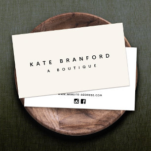 Modern Minimalistic Ivory Professional Business Card