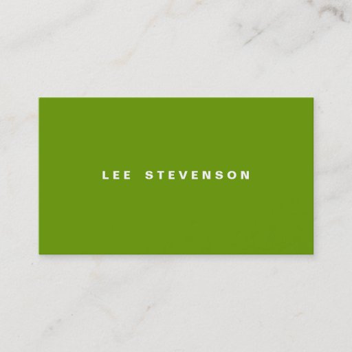 Customizable Minimalistic Green Business Card