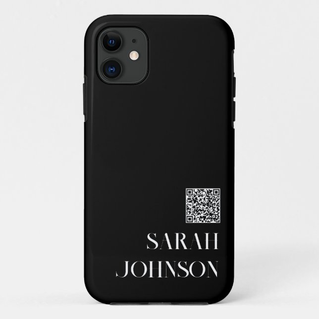 Modern Minimalistic Logo QR Code Professional Case-Mate iPhone Case (Back)