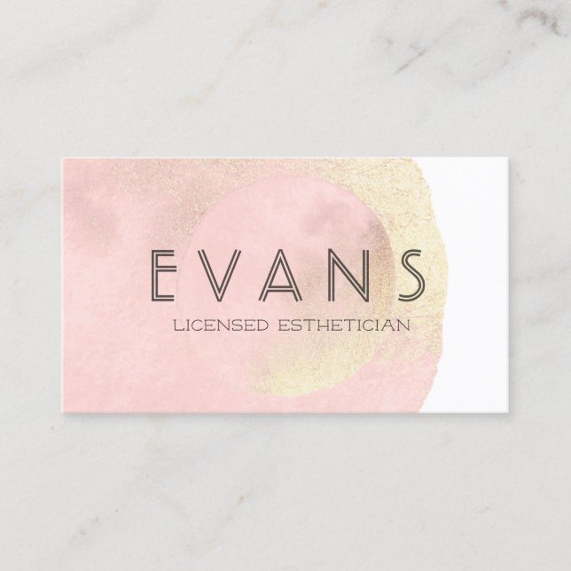 Modern Minimalistic Luminous Pink Esthetician Appointment Card (Front)