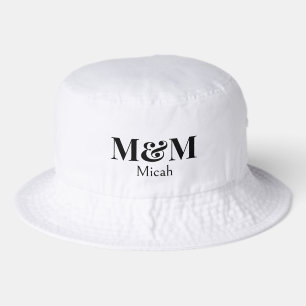 Modern Minimalistic Monogram Modern Luxury Elegant Bucket Hat