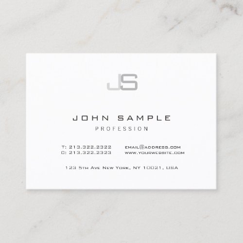 Modern Minimalistic Monogram Professional Template Business Card