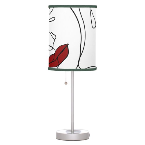 Modern minimalistic one_line drawing face table lamp