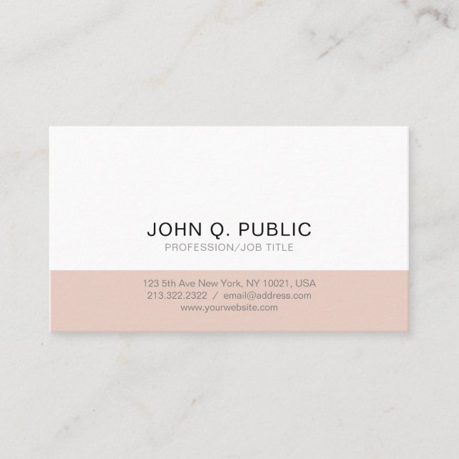 Modern Minimalistic Professional Elegant Design Business Card (Front)