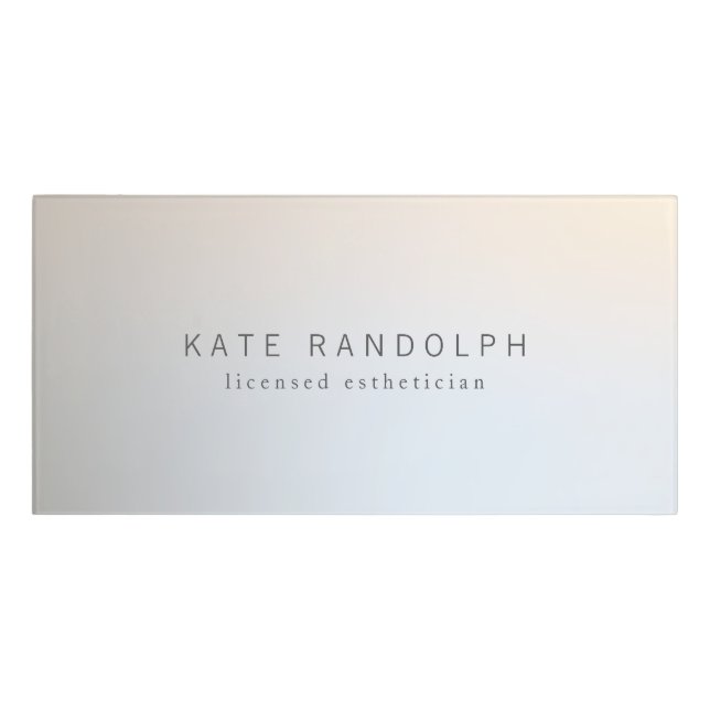 Modern Minimalistic Professional Luminous Silver  Door Sign (Classic Front)