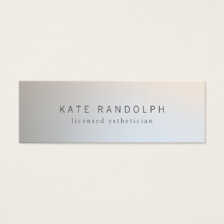 Modern Minimalistic Professional Luminous Silver Mini Business Card