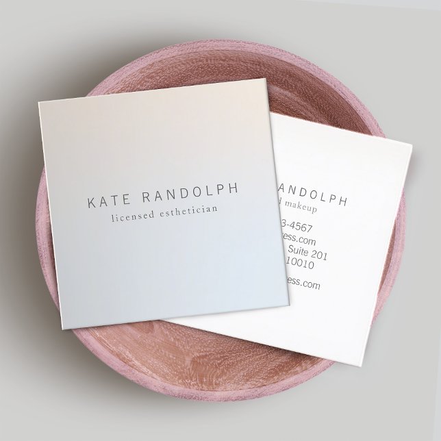 Modern Minimalistic Professional Silver Square Business Card (Creator Uploaded)