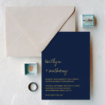 Modern Minimalistic Script Wedding Real Foil Invitation<br><div class="desc">Celebrate in style with these stylish and very trendy wedding invitations. This design is easy to personalize with your special event wording and your guests will be thrilled when they receive these fabulous invites.</div>
