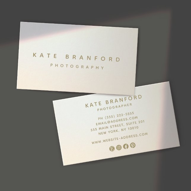 Modern Minimalistic Silver Gray Professional Business Card (Creator Uploaded)