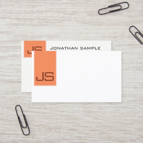 Modern Minimalistic Template Monogram Elegant Business Card