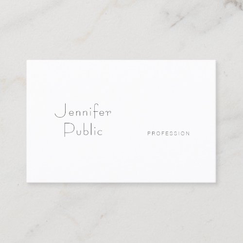 Modern Minimalistic Template Professional Elegant Business Card
