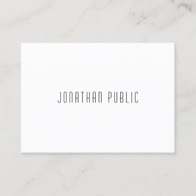 Modern Minimalistic Template Professional Elegant Business Card (Front)
