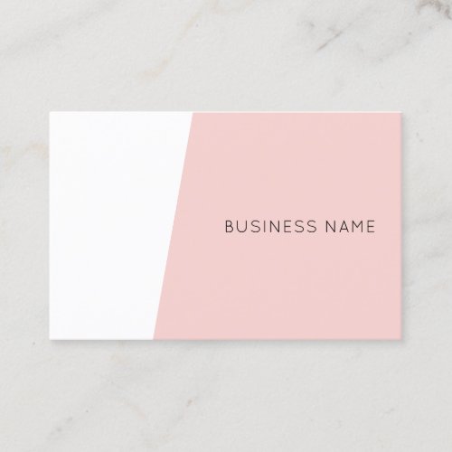 Modern Minimalistic Template Trendy Blush Pink Business Card