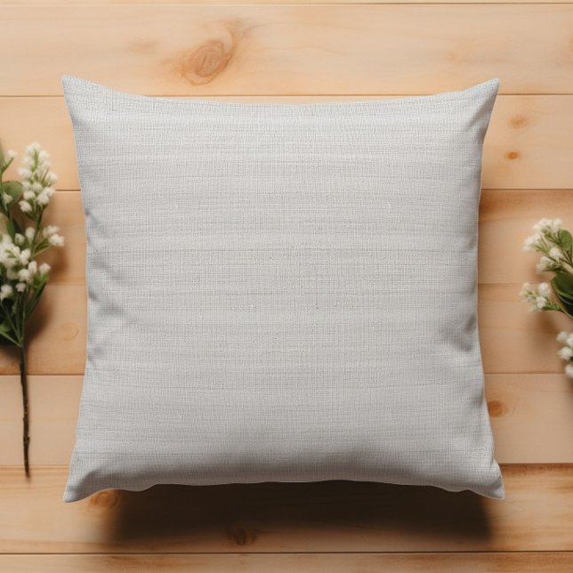 Modern Minimalistic White Burlap  Throw Pillow (Creator Uploaded)