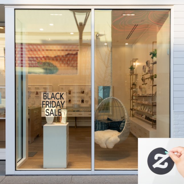 Modern, minimial Black Friday Sale Store Window Cling (Store Window)