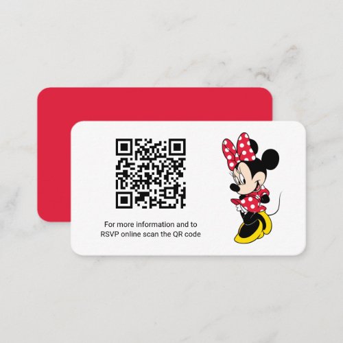 Modern Minnie Mouse   Baby Shower Gift Registry Enclosure Card