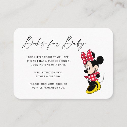 Modern Minnie Mouse  Books for Baby Insert Card