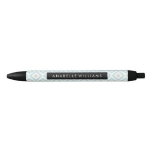 Modern Mint and Beige Geometric Pattern Pen