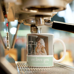 Modern Mint Collage Photo Dad Best Gift Coffee Mug