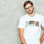 Modern Mint Collage Photo Dad Best Gift T-Shirt<br><div class="desc">Modern Mint Collage Photo Dad Best Gift is a unique and personalized gift that is perfect for any occasion such as Father's Day, birthdays, or any other special day that honors fathers. This gift is designed to showcase the special moments and memories that you've shared with your dad throughout the...</div>