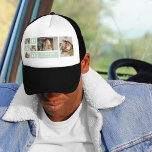Modern Mint Collage Photo Dad Best Gift Trucker Hat<br><div class="desc">Modern Mint Collage Photo Dad Best Gift is a unique and personalized gift that is perfect for any occasion such as Father's Day, birthdays, or any other special day that honors fathers. This gift is designed to showcase the special moments and memories that you've shared with your dad throughout the...</div>