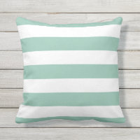 Modern Mint Green and White Stripes